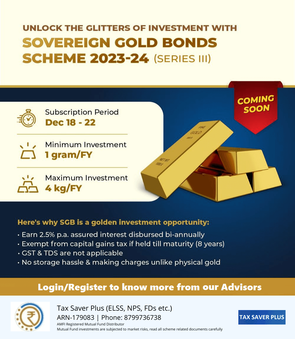 Unlock the Glitters of Investment with SGB 2023-24-1 | Tax Saver Plus