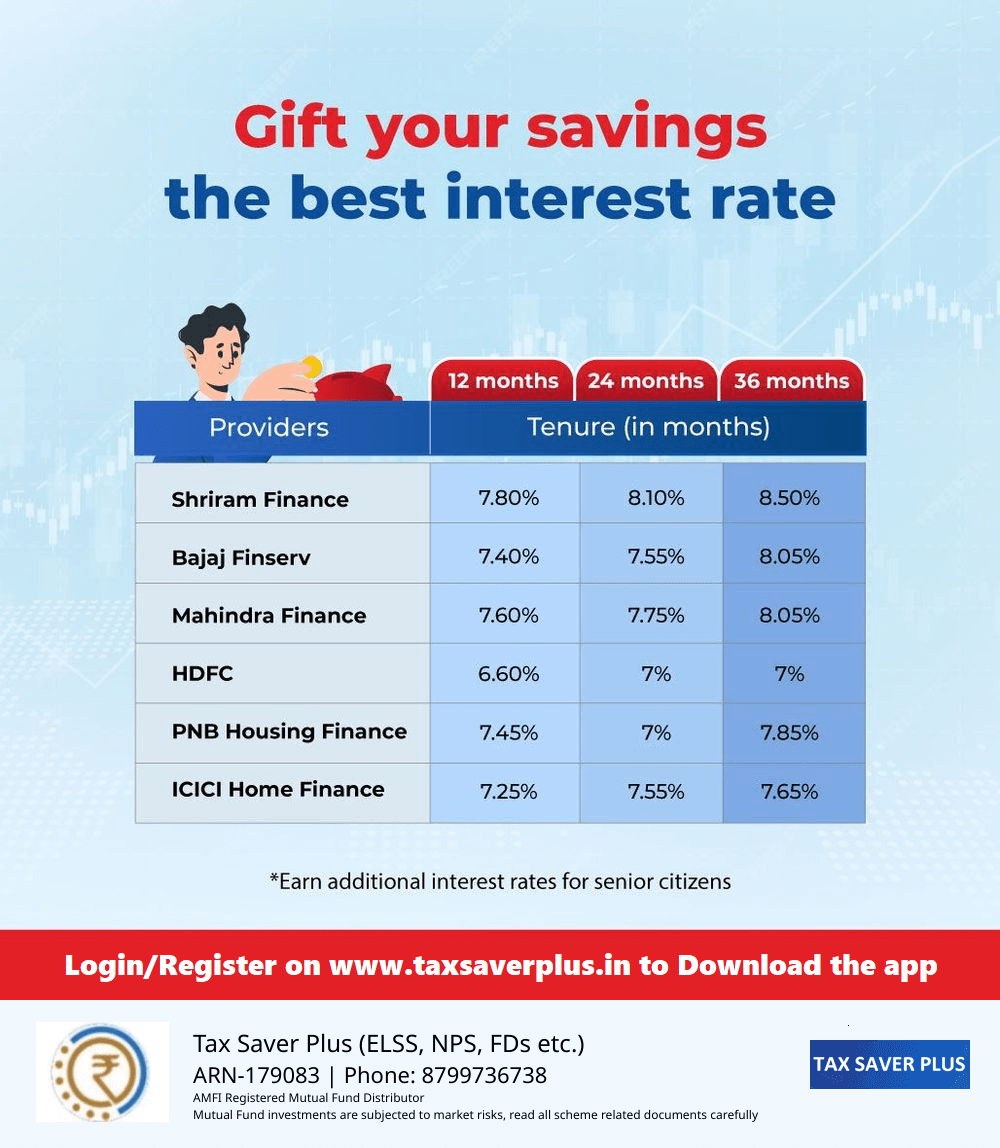 GIft your savings the best interest rates with CFD | Tax Saver Plus