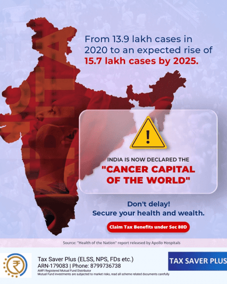 India - Cancer Capital of the world | Tax Saver Plus