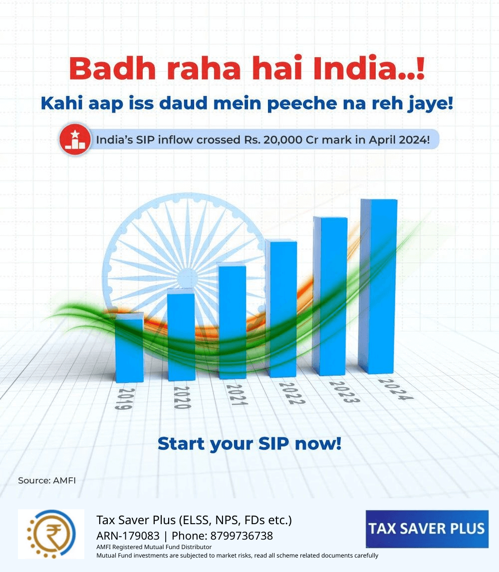 India's SIP inflow crosses 20,000 Crore | Tax Saver Plus